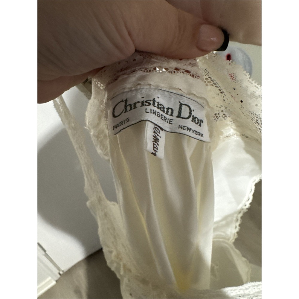 Christian Dior Neiman Markus Vintage Ivory Full Slip Size Large Satin Silky USA - Picture 15 of 16